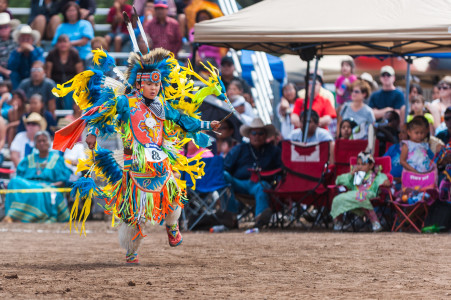 A young boy dances at Pow Wow in the Pines 2012.